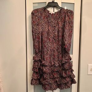 SANDRO Ruffle Mini Dress